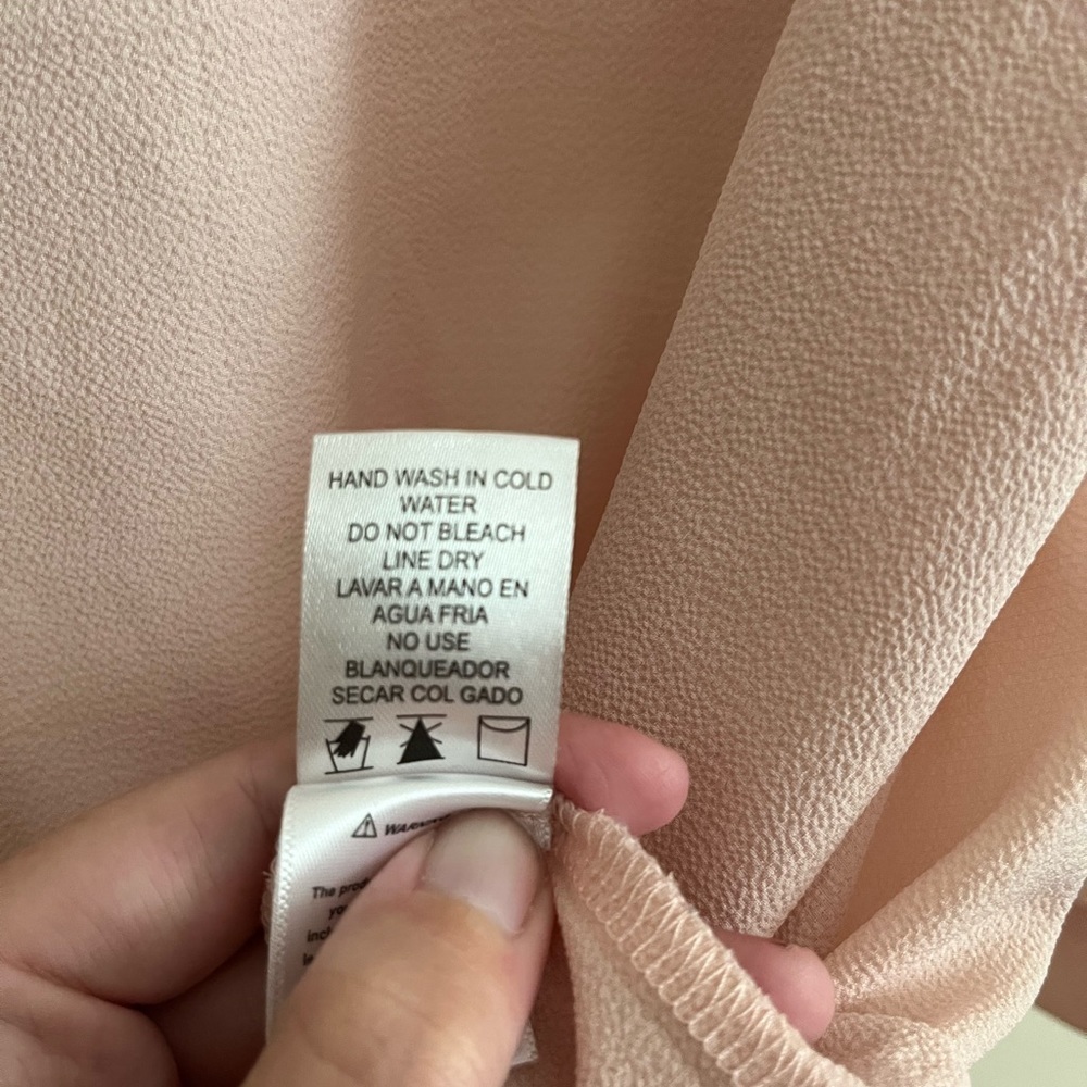 Pink V-Neck Blouse - Picture 6 of 7